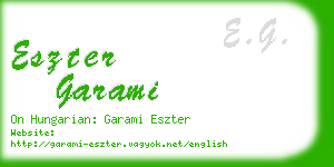 eszter garami business card